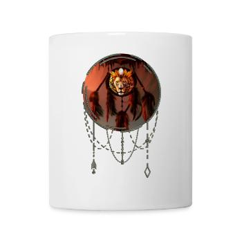Capteur de rêves avec lion - Mug blanc - blanc - Devant