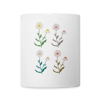kamille 4farbig - Tasse - Weiß - Vorne