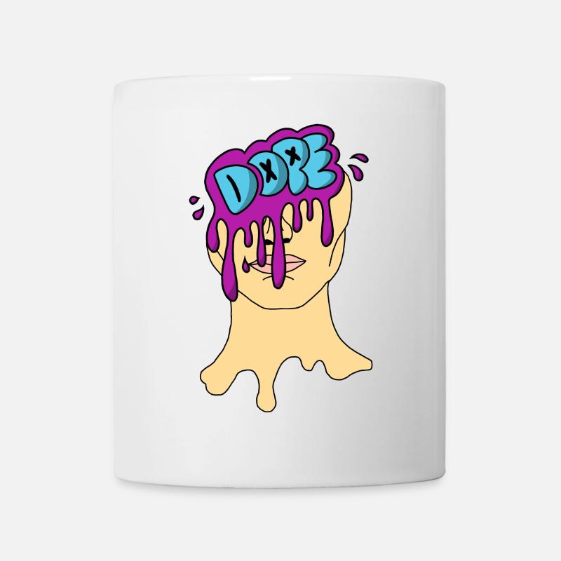 D.o.p.e Tropfendes Porträt - Tasse - Weiß