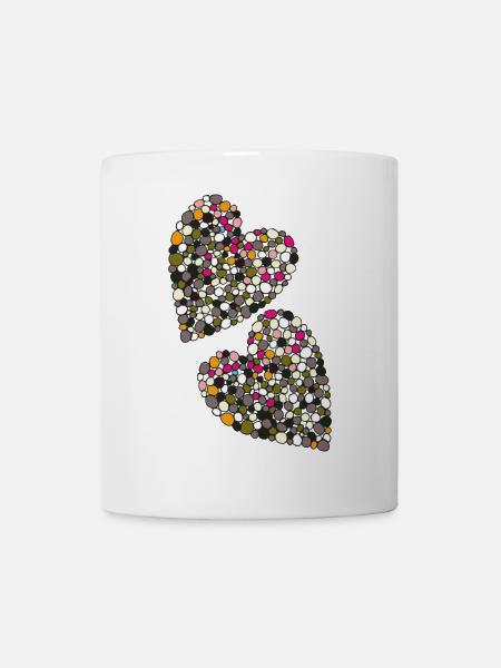 herzen kugeln - Tasse - Weiß
