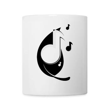 Blatt Noten - Tasse - Weiß - Vorne