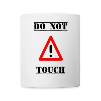 PANEL. DO NOT TOUCH. DANGER. HUMOR. FUNNY - Mug - white - Front