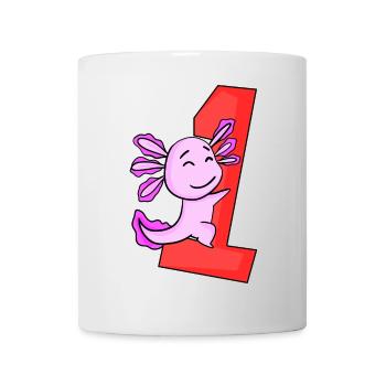 1 year old - Enrollment - Axolotl motif - Mug - white - Front