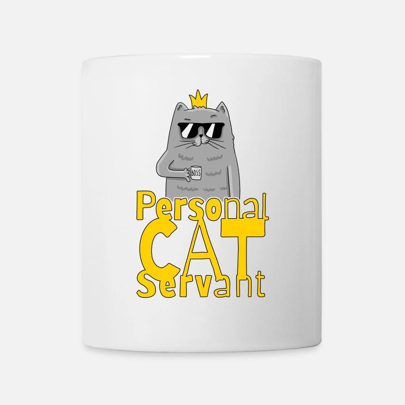 Persönliche Katze Diener Lustiges Kätzchen - Tasse - Weiß
