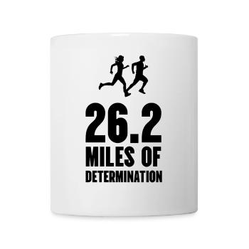 Marathon - 26,2 miles de détermination - Mug blanc - blanc - Devant