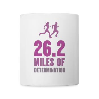 Marathon - 26,2 miles de détermination - Mug blanc - blanc - Devant