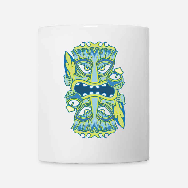 Blue Tiki King - Coconut - Mug - white