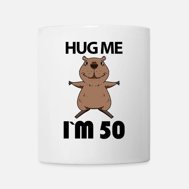 50 ans - 50 ans - Hug - Mug blanc - blanc