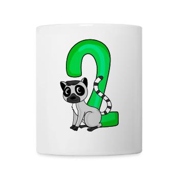2 anniversaire 2 ans avec motif animal - deux - Mug blanc - blanc - Devant