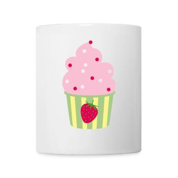 Coupe de crème glacée Fraise Strawberry Time Crème glacée Plaisir d’été - Mug blanc - blanc - Devant
