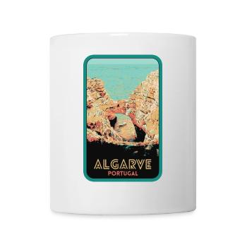 Falaises emblématiques de l'Algarve: Vue originale - Mug blanc - blanc - Devant
