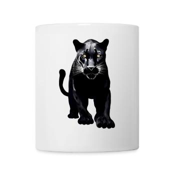 Schwarzer Leopard - Tasse - Weiß - Vorne
