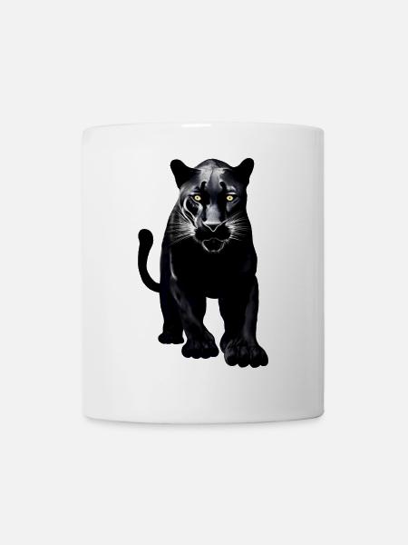 Schwarzer Leopard - Tasse - Weiß