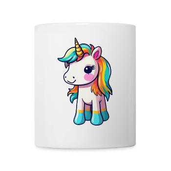 Einhorn-Pride-Design | Einhorn | Regenbogen - Tasse - Weiß - Vorne