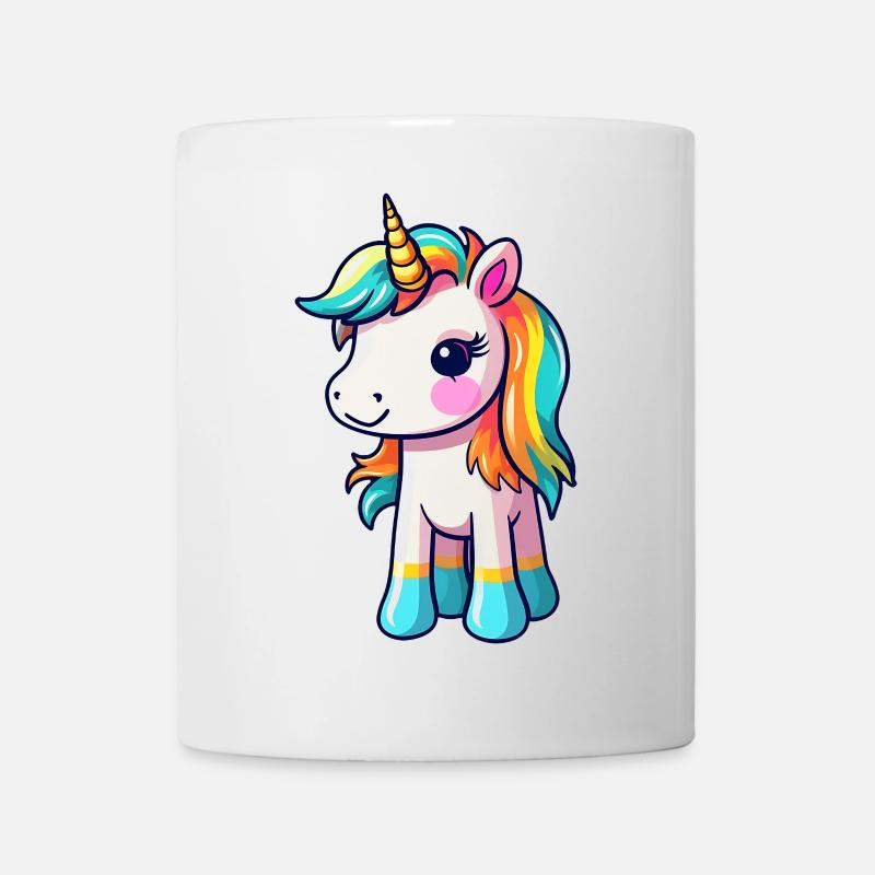 Einhorn-Pride-Design | Einhorn | Regenbogen - Tasse - Weiß