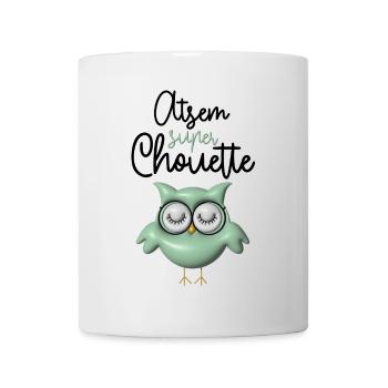 Atsem super chouette verte 3D - Mug blanc - blanc - Devant