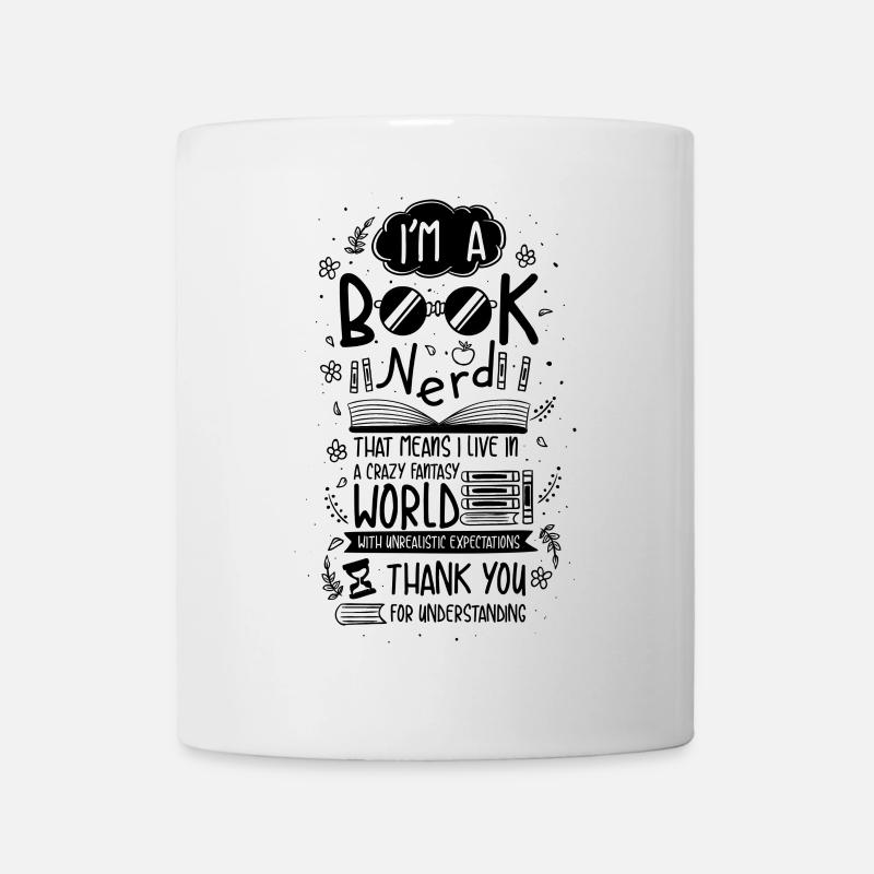 Livres Nerd Book Library Lire des romans policiers - Mug blanc - blanc