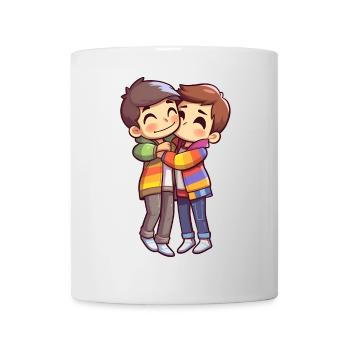 Deux garçons fiers | Communauté LGBTQ+ - Mug blanc - blanc - Devant