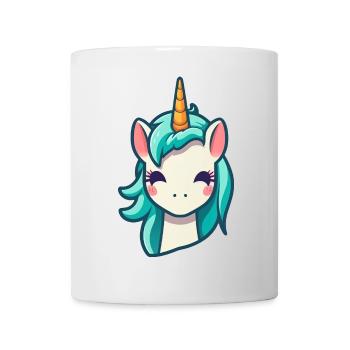 Licorne mignonne en bleu | Licorne - Mug blanc - blanc - Devant
