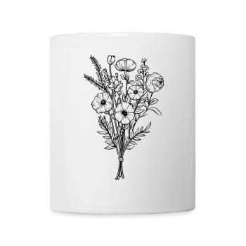 Bouquet Flowers Wildflowers Wedding Gift - Mug - white - Front
