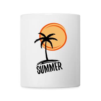 Urlaub und Sommer im Paradies (schwarz) - Tasse - Weiß - Vorne