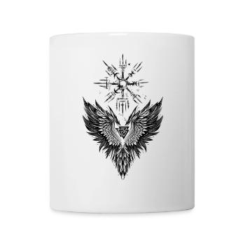 Rabe Odin Vegvisir Valknut - Tasse - Weiß - Vorne