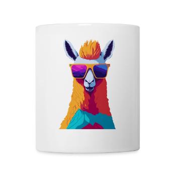 Retro-Alpaka-Rebellion - Tasse - Weiß - Vorne