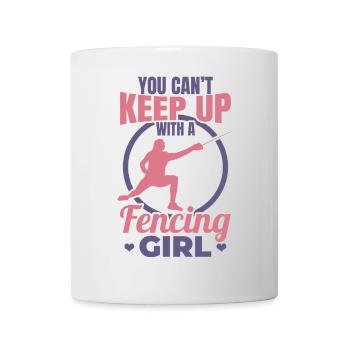 Fecht Mädchen - Tasse - Weiß - Vorne