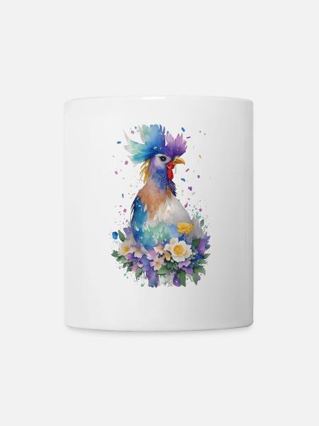 verrücktes Huhn - Tasse - Weiß