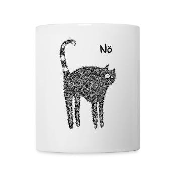 Katze schwarz - Tasse - Weiß - Vorne