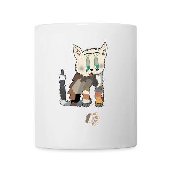 Patchwork Katze Fred Tatze - Tasse - Weiß - Vorne