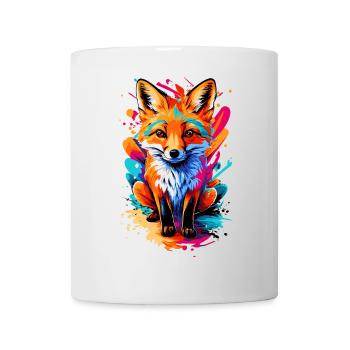 Baby Fuchs - Cute Rotfuchs - Fuchs Farbenfroh Fox - Tasse - Weiß - Vorne