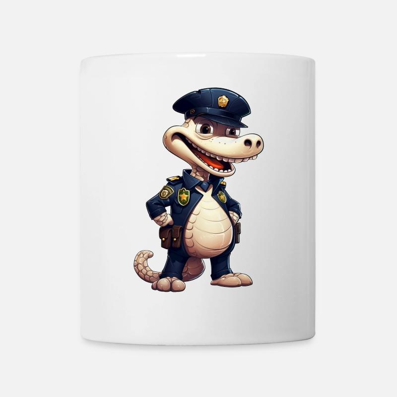 Police Crocodile - Mug - white