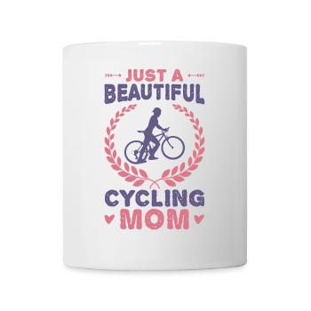 Radfahrer Mama - Tasse - Weiß - Vorne