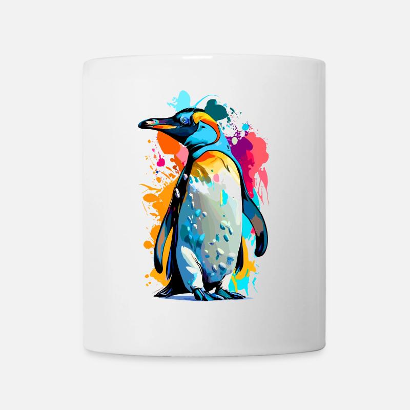 Königspinguin - Pinguin Bunt Kaiserpinguin Vogel - Tasse - Weiß
