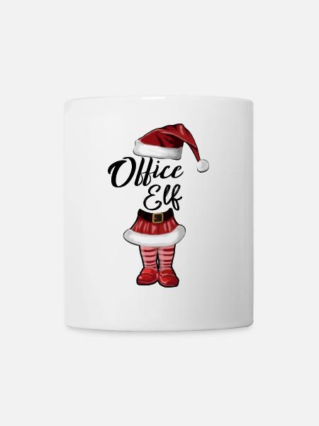 Office Elf – Lustiges Weihnachtsdesign - Tasse - Weiß