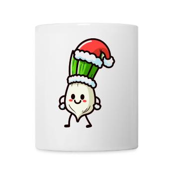 Nikolauch Oignon de printemps - Mug blanc - blanc - Devant