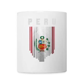 Drapeau du Pérou, fierté péruvienne - Mug blanc - blanc - Devant