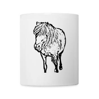 Pferde T-shirt Geschenk Reiter  - Tasse - Weiß - Vorne