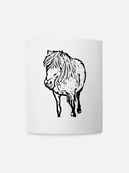 Pferde T-shirt Geschenk Reiter - Tasse - Weiß