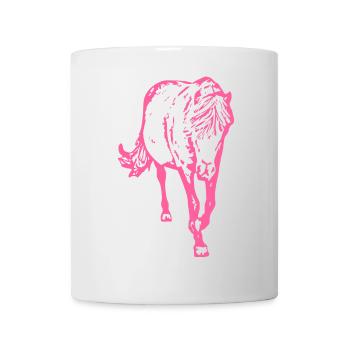 Pferd rosa pink - Tasse - Weiß - Vorne