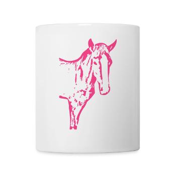 Pferd rosa pink, Fohlen - Tasse - Weiß - Vorne