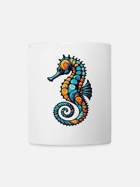 Seepferdchen - Tasse - Weiß