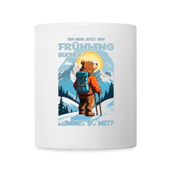 Ours à la recherche du printemps - Mug blanc - blanc - Devant