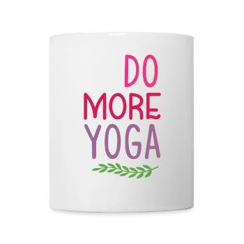 Zu mehr Yoga - Tasse - Weiß - Vorne