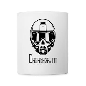 DrohnenPlot Neon Linien Muster - Tasse - Weiß - Vorne