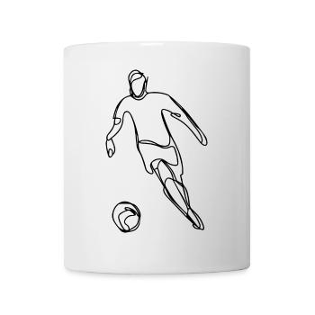 Fußballspieler Zeichnung - Tasse - Weiß - Vorne
