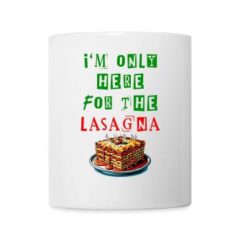 Je suis juste là pour les lasagnes - Mug blanc - blanc - Devant