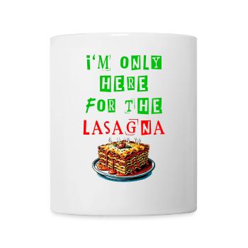 Je suis juste là pour les lasagnes - Mug blanc - blanc - Devant