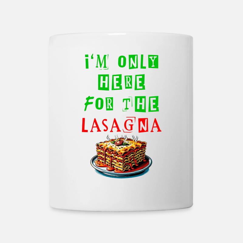 Je suis juste là pour les lasagnes - Mug blanc - blanc